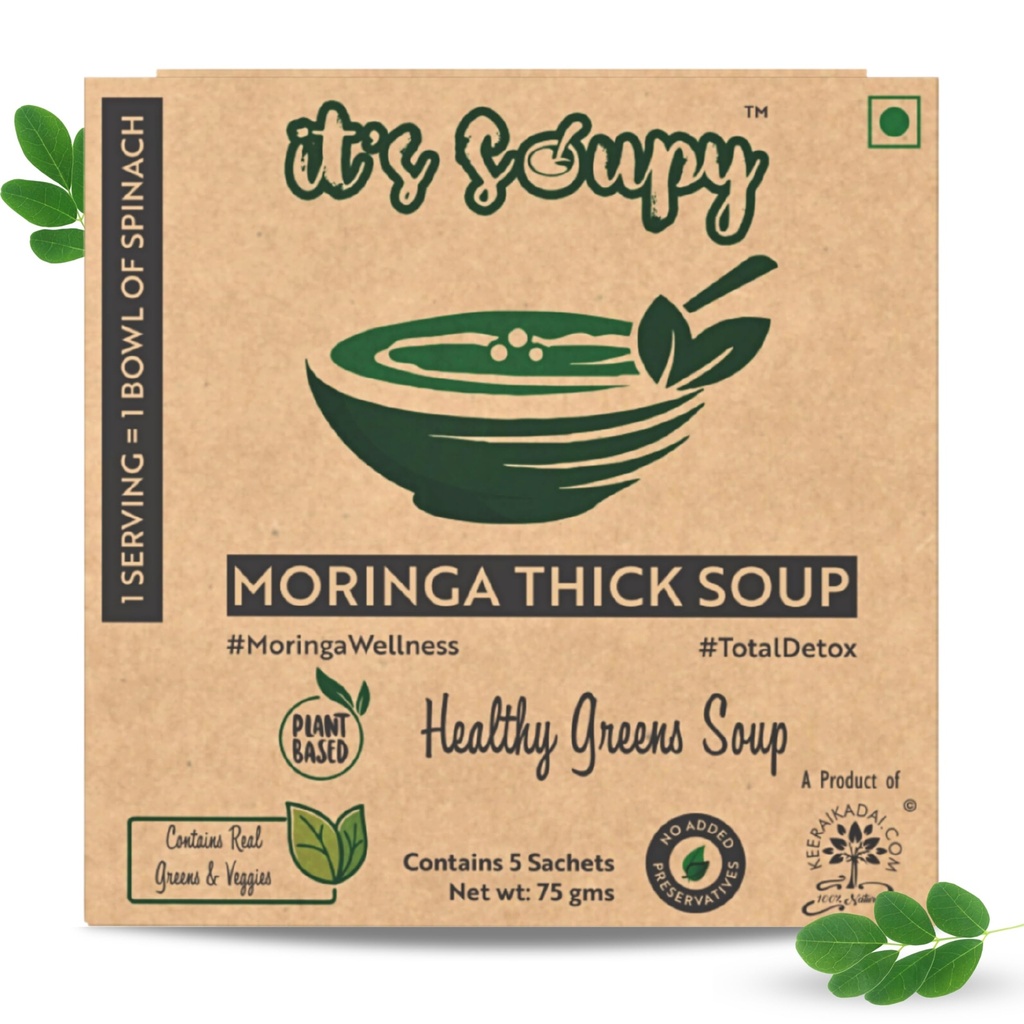 It's Soupy Moringa Soup (Pack of 1-5 sachets) – Healthy Spinach Soup | Real Moringa and Vegetables | Iron & Diet Supplements | Moringa Powder | Moringa Leaves