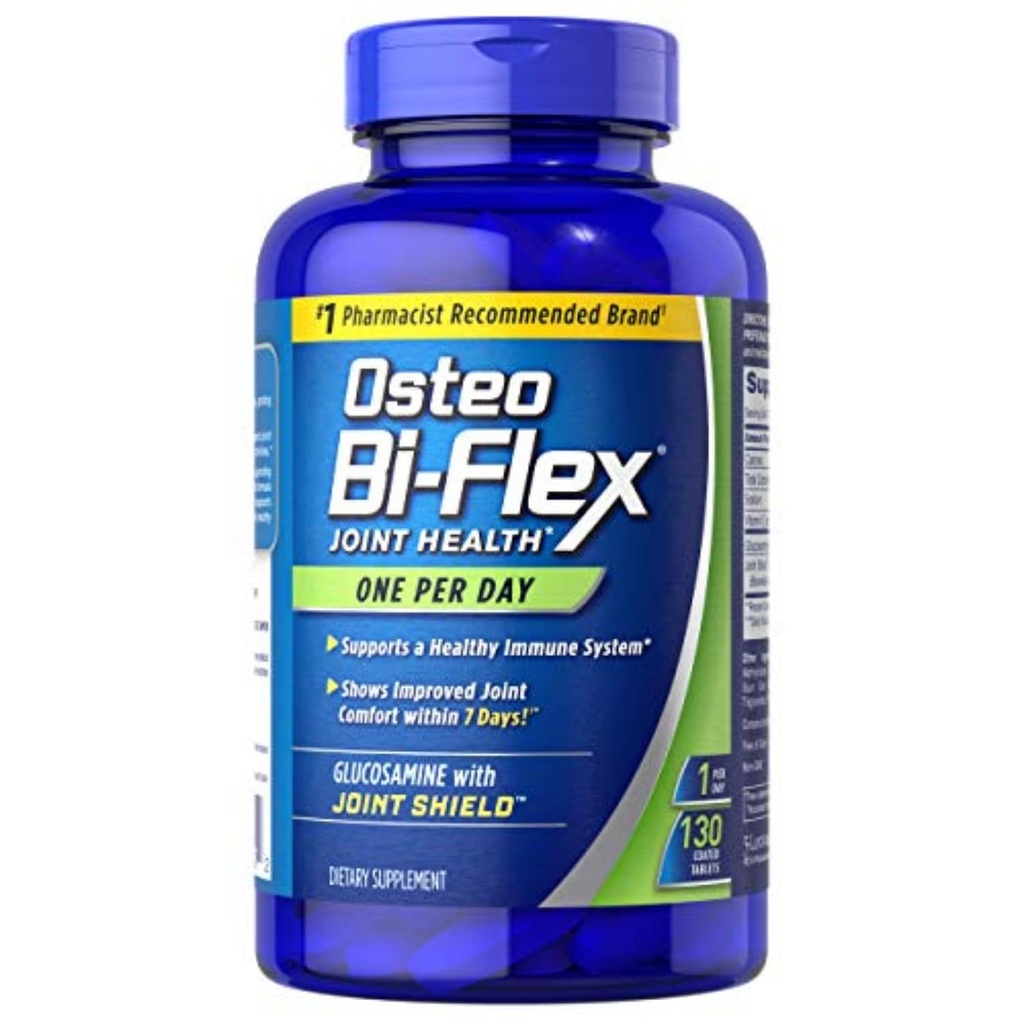 Osteo Bi-Flex Glucosamine avec vitamine D, un par jour par Osteo Bi-flex, santé articulaire, 130 comprimés enduits, 130 comtes