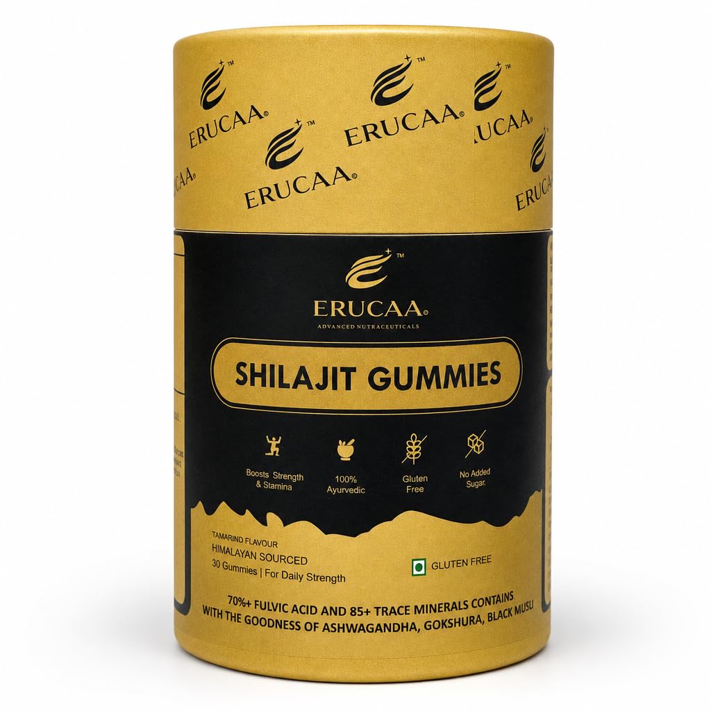Shilajit Gummies | Himalayan Sourced | 70%+ Fulvic Acid & 85+ Trace Minerals | With Ashwagandha, Gokshura & Licorice | Tamarind Flavour | 30 Gummies