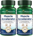 Produits de pureté Accélérateur musculaire 650 mg Mélange d'accélérateur musculaire breveté et testé cliniquement d'extraits d'herbes ayurvédiques favorise la force, l'endurance et la croissance musculaire - 60 capsules de vésicule (2)