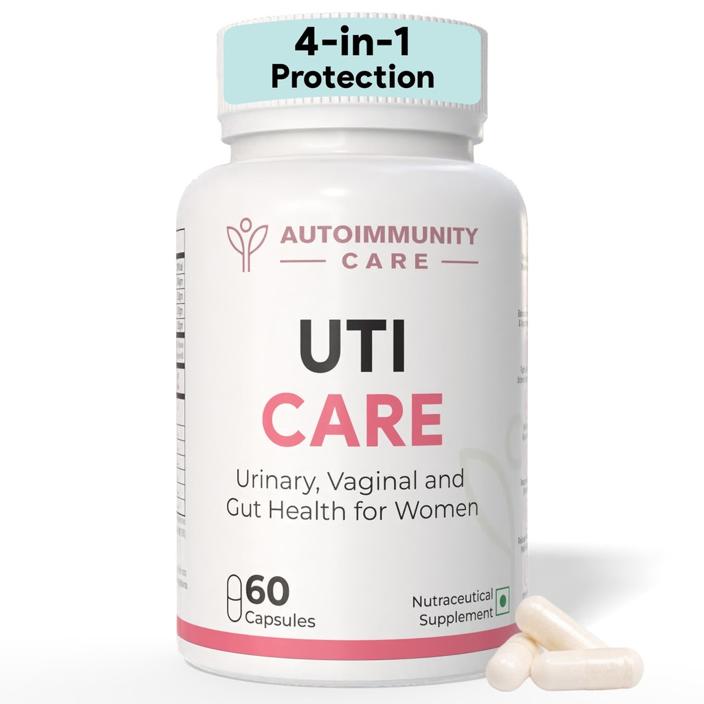 Autoimmunity Care UTI Care for Women | Probiotics Supplement with Cranberry Extract & D Mannose | Supports Urinary Tract, Vaginal pH, Gut & Immune Health | 60 Caps (60 doses)