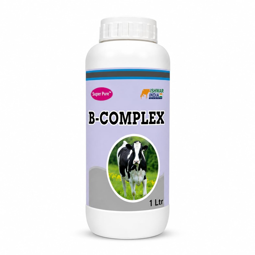 B-Complex Vitamin-B | Vitamin B Tonic for Cows, Goats, Buffaloes & Sheep | Boosts Immunity, Appetite & Nervous Health (1LTR)