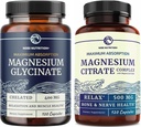 Magnésium Glycinate 400mg (120ct) & Magnésium Citrate 500 MG (120ct)