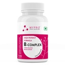 Mypro Sport Nutrition Vitamin B Complex, High Potency Formula Vitamins Heart Health-Nervous System Support-Supports Energy Metabolism-Vegan, Gluten-Free-120 Capsule For Men & Women