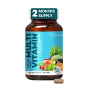 ZEROHARM Multivitamin Tablets for Men | Whole Food Multivitamin with Essential Vitamins A, B, C, D, E & Iron, Zinc, Magnesium | Daily Supplements for Immunity & Energy Support | 60 Veg Tablets
