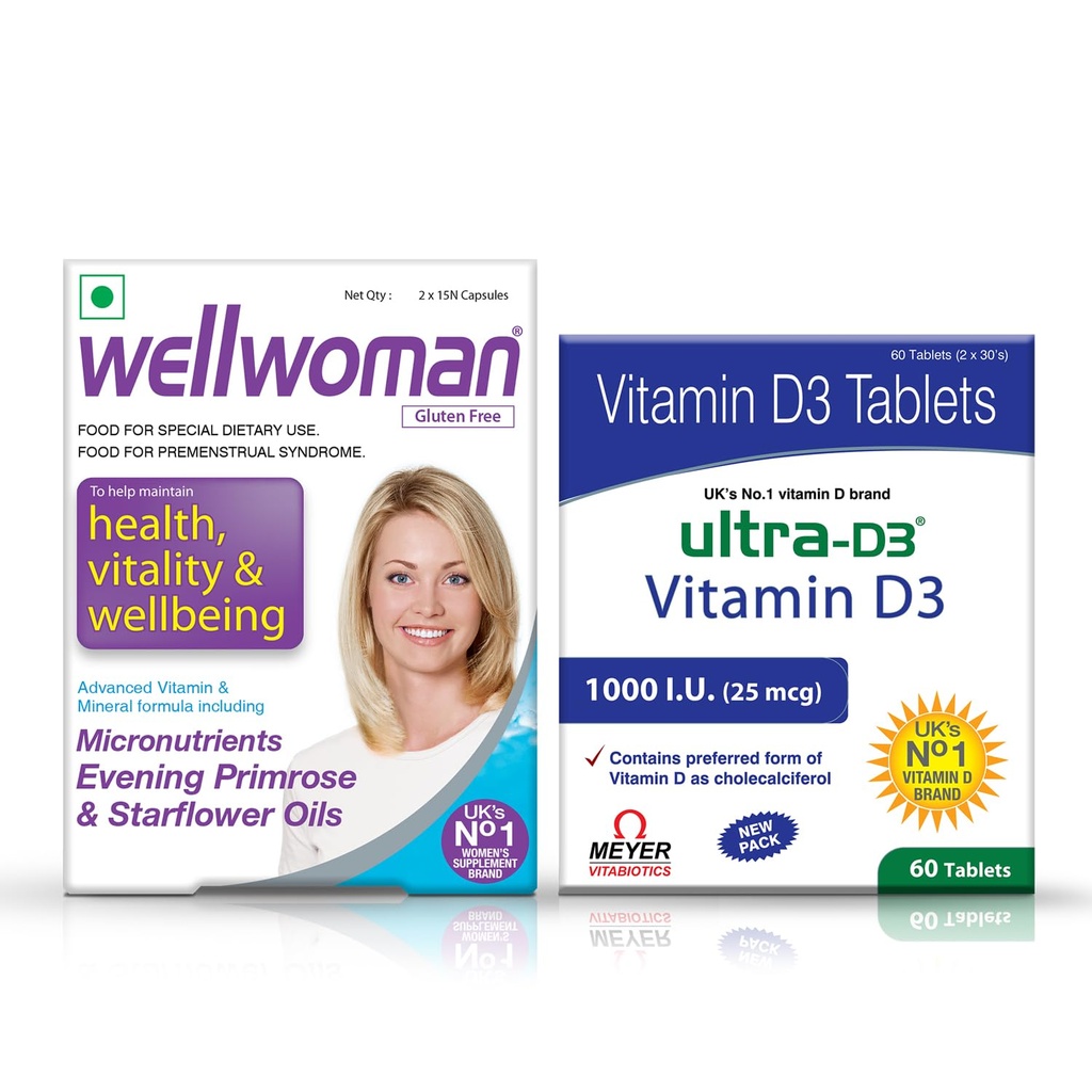 Complete Women's Multivitamin Combo with Evening Primrose Oil, essential micronutrients & Vitamin D to make you strong from inside and glowing from within| Combo Pack of 2