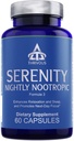 Sérénité thrive Nootrope nocturne – Formule sommeil et relaxation avec KSM-66 Ashwagandha, L-Theanine, Magnésium Glycinate et Melatonine – 60 Capsules Vegan