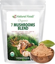 Z Aliments naturels Biologique 7 Mélanges de champignons sacrés - Poudre de champignons pour la santé immunitaire - Lion, Cordyceps, Chaga, Red Reishi, Shiitake, Maitake et Turquie Extrait de queue pour café, smoothies, 1 lb