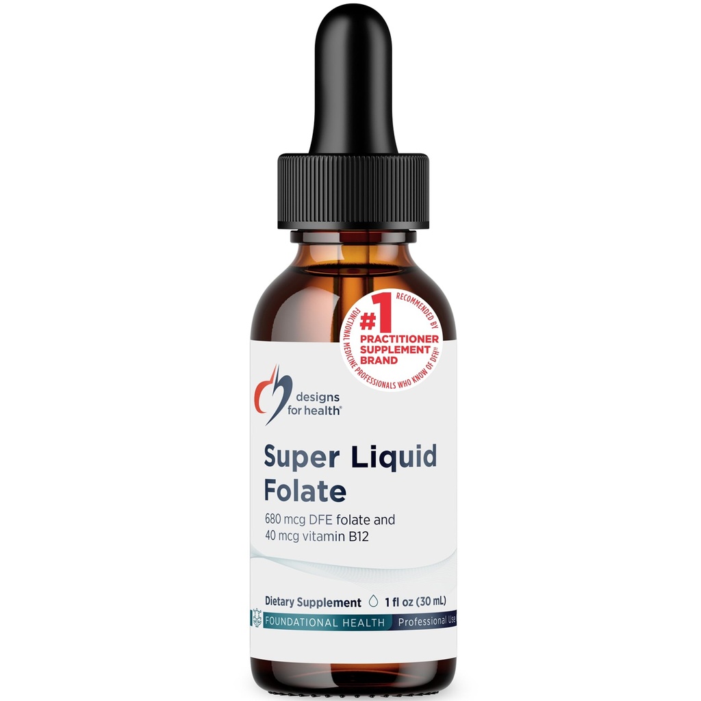 Conceptions pour la santé B12 + gouttes de folate - Super liquide avec vitamine B12 comme méthylcobalamine - 400mcg Folate + 40mcg Méthyl B12 par goutte, non-OGM + végétarien (660 portions / 1 Fl Oz)