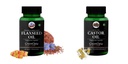 Flax-seed-oil-vegetarian-capsules, Castor-oil-vegetarian-capsules Combo | Convenient Nutrition & Wellness Routine | Multi-Product Pack