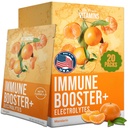 Immune Support + Electrolytes $ 1000mg Vitamine C, Zinc & Chromium $ hydratation et bien-être $ Sans sucre, boisson à absorption rapide $ Packets faciles à mélanger pour une utilisation quotidienne, voyage et récupération