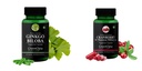 Ginkgo-biloba-vegetarian-capsules, Cranberry-d-mannose-hibiscus-capsules Combo | Convenient Nutrition & Wellness Routine | Multi-Product Pack