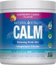 NATURAL VITALITY Raspberry Lemon Calm Magnesium Drink Mix, 8 OZ