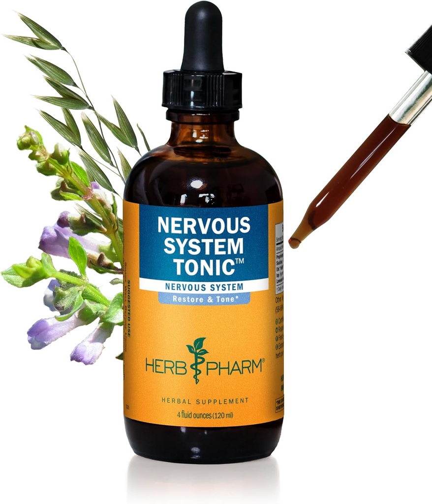 Herb Pharm Système nerveux Tonique Formule à base de plantes liquides pour renforcer et calmer le système nerveux - 4 Once