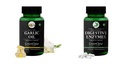 Garlic-oil-vegetarian-capsules, Digestive-enzymes-60-vegetarian-capsules Combo | Convenient Nutrition & Wellness Routine | Multi-Product Pack