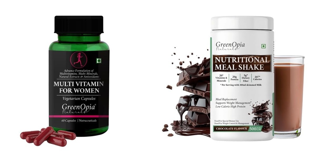 Multivitamins For Women Nutritional Meal Shake Chocolate Wellness Daily Vitality |60 CAPSULES