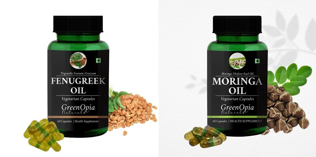 Fenugreek Oil Moringa Seed Wellness Daily Vitality |60 CAPSULES