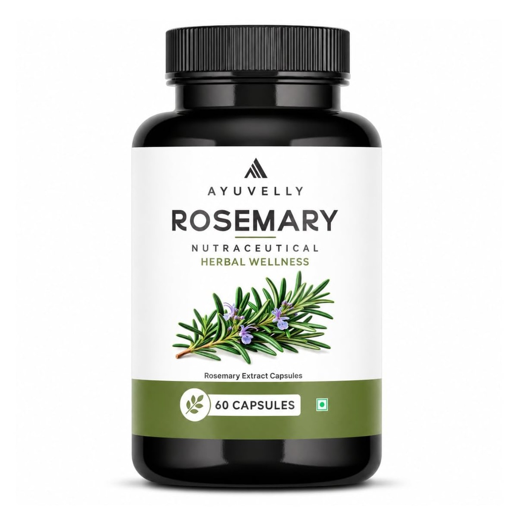 Rosemary Leaf Extract Capsules | Veg Capsules | Daily Nutritional Supplement | 500 mg | 60 Capsules