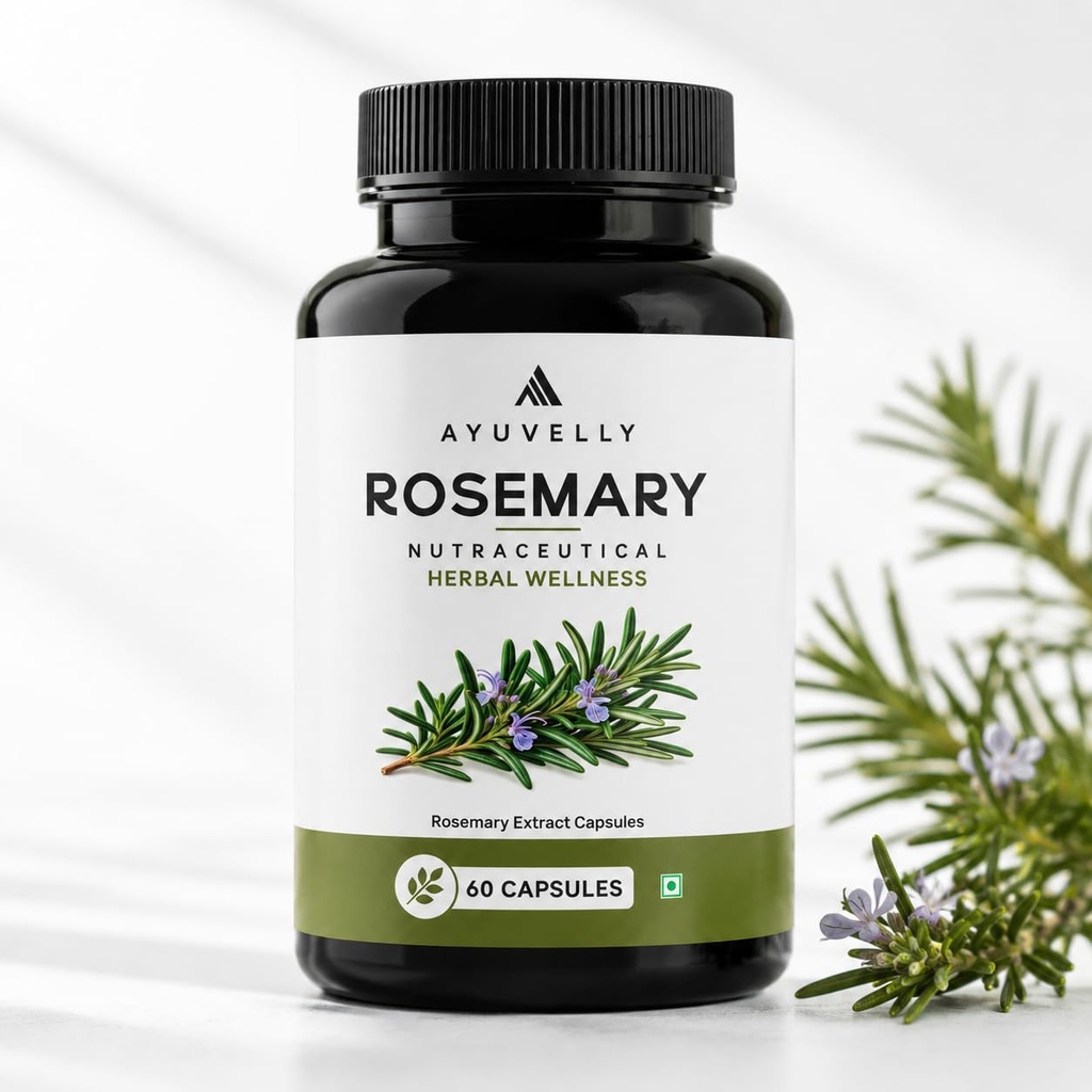 Rosemary Leaf Extract | Vegetarian Capsules | Daily Wellness Nutritional Supplement | 500 mg | 60 Capsules