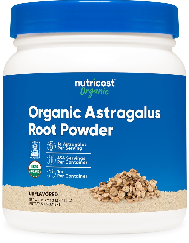 Poudre de racine Astragalus biologique de Nutricost 1LB - Sans gluten, sans OGM, végétarien