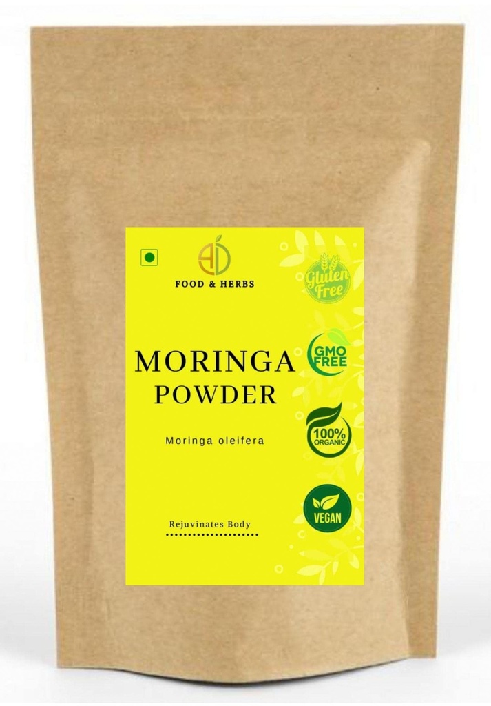 A D Food & Herbs Organic Moringa/Drumstick Plant/Moringa Oleifera Leaves Powder (750 Gms)