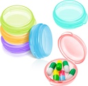 Patelai 6 Packs Petite Pill Organizer Box, Pill Container Portable Daily Mini Case Holder pour sacoche de poche Travel Medicine Cod Foie Boîte de stockage d'huile (Couleur Fresh)