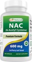 Meilleures naturelles NAC N-acétyl-Cysteine 600 mg 250 Capsules