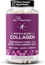 Move & Glow Collagen Pills for Women & Men – Multicollagène végétarien (Type I-V-X) avec 9 Superaliments à base végétale pour la santé de la peau et le soutien articulaire – Biotine, Vitamine C, Vitamine E, 60 Capsules végétariennes