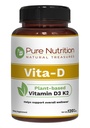 Pure Nutrition Vita D3 K2 - Vitamine végétale D3 K2 Supplément de 120 onglets Vitamine D3 6000 UI La vitamine K2 comme MK7 100mcg