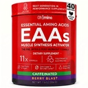 Supplément aux acides aminés essentiels. Blast de baie, poudre caféiné. Tous les 9 AEA, BCAA et l'Amino parfait pour les entraînements, Amino Energy, et pour construire le muscle, et récupérer plus rapide.