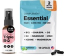 Complément Essential Vegan Multivitamin & Triple B12 Spray Bundle – Soutien nutritionnel complet pour les régimes végétaux