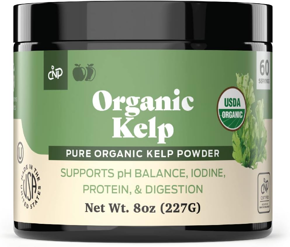 Poudre de Kelp biologique 8oz & Pure Alfalfa Leaf 100 Capsules