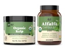 Poudre de Kelp biologique 8oz & Pure Alfalfa Leaf 100 Capsules