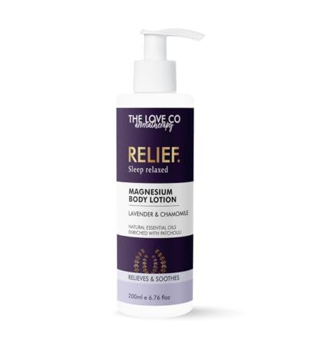 THE LOVE CO. Magnesium Sleep Body Lotion 200Ml | Topical Magnesium Chloride Supplement for Muscle Recovery, Better Sleep | Magnesium Oil Supports Deep Sleep, Recovery from Cramps, Fitness