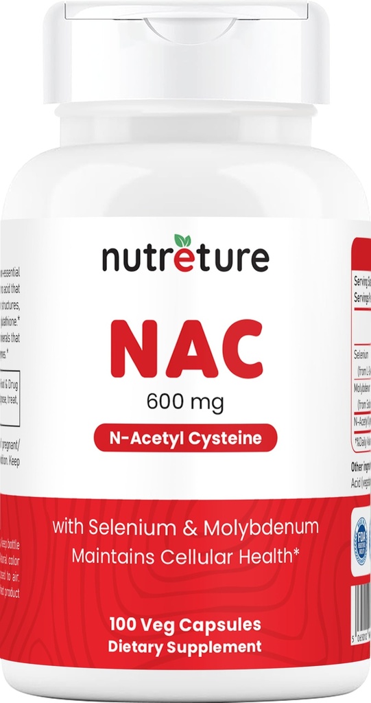 Supplément de NAC N-acétyl Cysteine Supplément du foie avec le sélénium et le molybdène pour la santé du foie