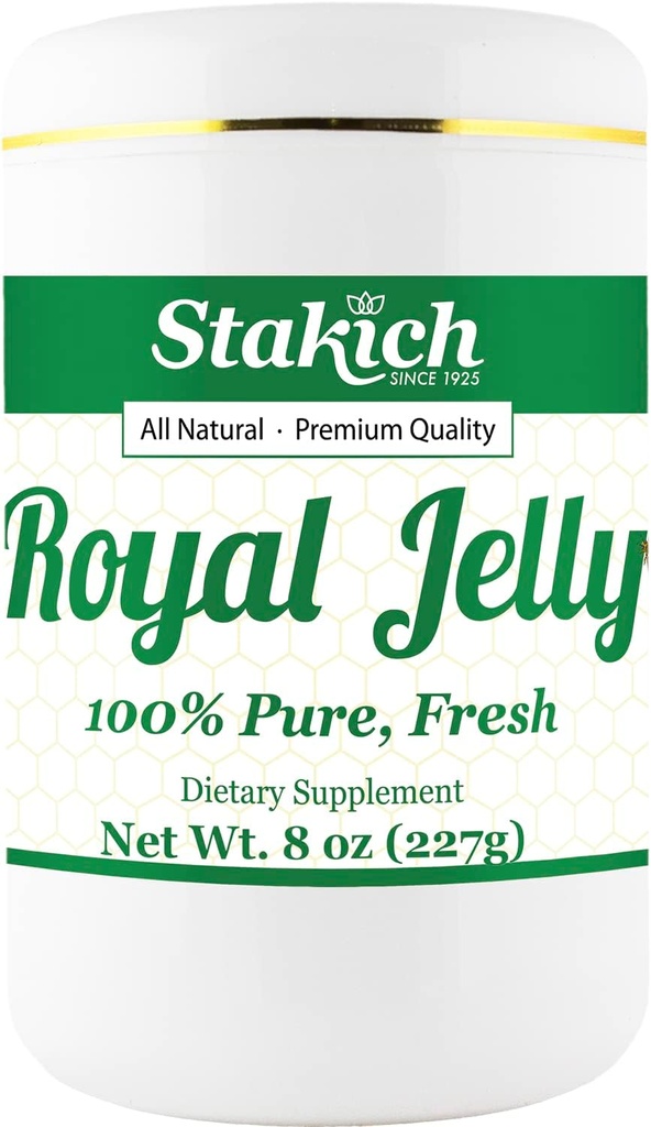 Stakich Jelly Royal frais - Pure, tout naturel - Pas d'additifs/arômes/préservatifs ajoutés - 8 Ounce (227 Gram)