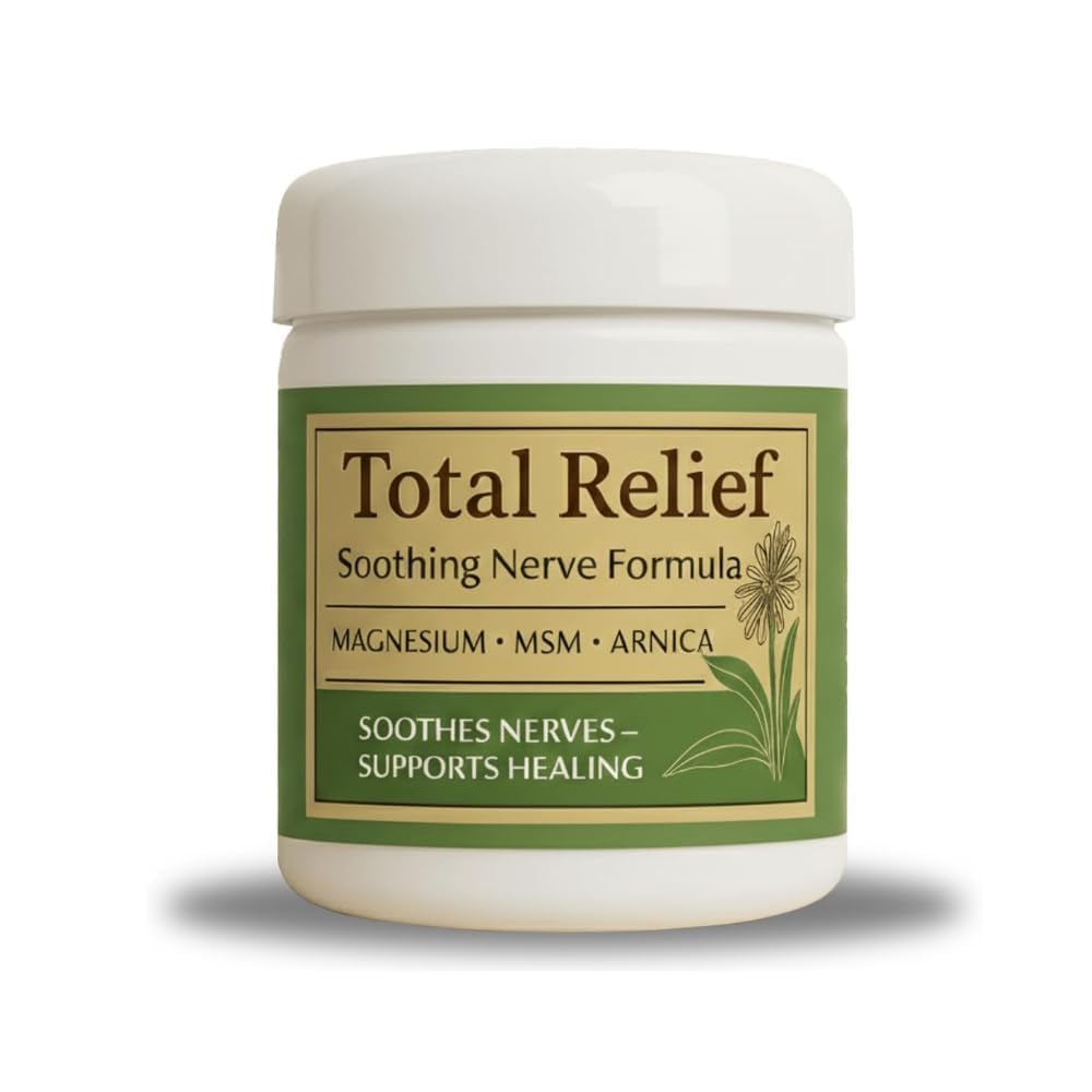 Total Relief Magnesium Cream for Nerves for Joint & Muscle Pain Relief | Fast-Absorbing MSM & Arnica Cream for Back, Neck, Knee & Leg Safe Formula (100 gm)