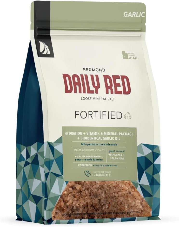 Daily Red Fortified w/Garlic - Supplément Vitamine et Minéraux Chevaux 5 lb Pouch