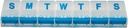 Avantage Rehabilitation Weekly Pill Organizer – Push Button Pill Box de 7 jours avec de grands compartiments, Easy Open Design pour les médicaments et les vitamines. Voyage et utilisation quotidienne