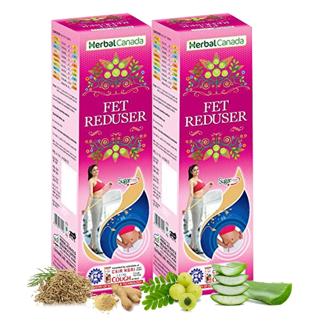 HERBAL CANADA FET REDUCER - BUY 2 GET 1 MASK FREE - (500ML - PACK OF 3)