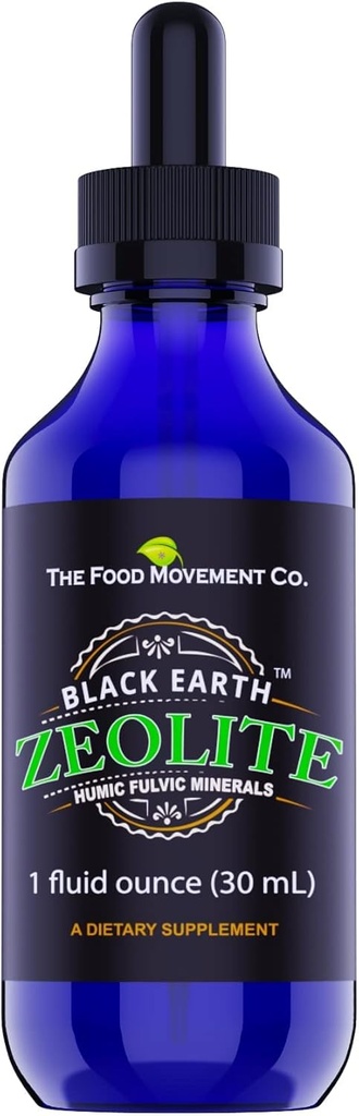 Zéolite de la Terre Noire avec des acides fulviques humiques Trace Minerals pour les adultes et les enfants pour la désintoxication, la santé Gut et le soutien immunitaire - Supplément gouttes liquides 1oz