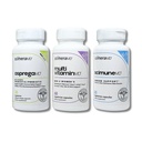 ScimeraMD® AspregaMD 30CT Probiotic + Prebiotic, ScimeraMD® ScimuneMD 30CT Immune Support et ScimeraMD® MultivitaminMD Multiminéraux pour la santé digestive, le soutien du système immunitaire et le bien-être