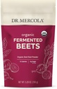 Dr Mercola Poudre de betteraves fermentées biologiques - Poudre de betteraves pour soutenir la circulation, la concentration et l'énergie - Non-OGM, sans soja et sans gluten - 30 portions