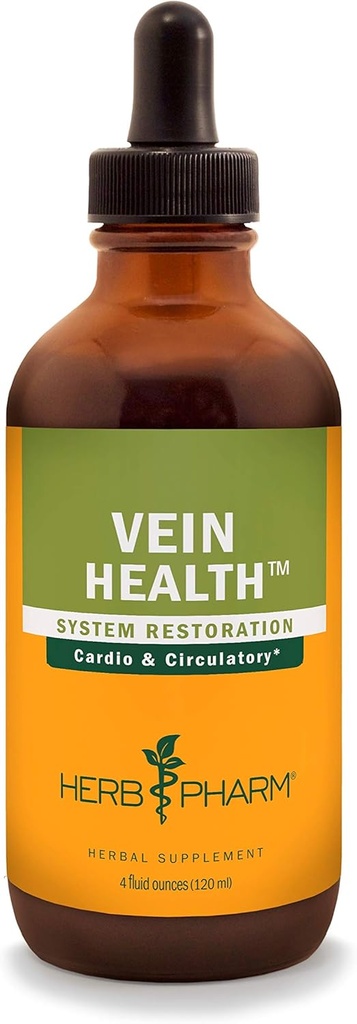 Herb Pharm Vein Health Formule à base de plantes liquides pour le soutien du système cardio-vasculaire et circulatoire - 4 Once