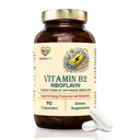 Vitamin B2 Riboflavin - High Potency, Supports Energy Metabolism & Cellular Health, 90 Capsules