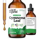 Bouchons d'extrait de sylvestre de Gymnema sauvage et biologique - Suppléments sans sucre de sylvestre de Gymnema - Teinture à base de poudre de Gurmar - gouttes liquides de feuilles végétaliennes sans alcool - 4 fl oz