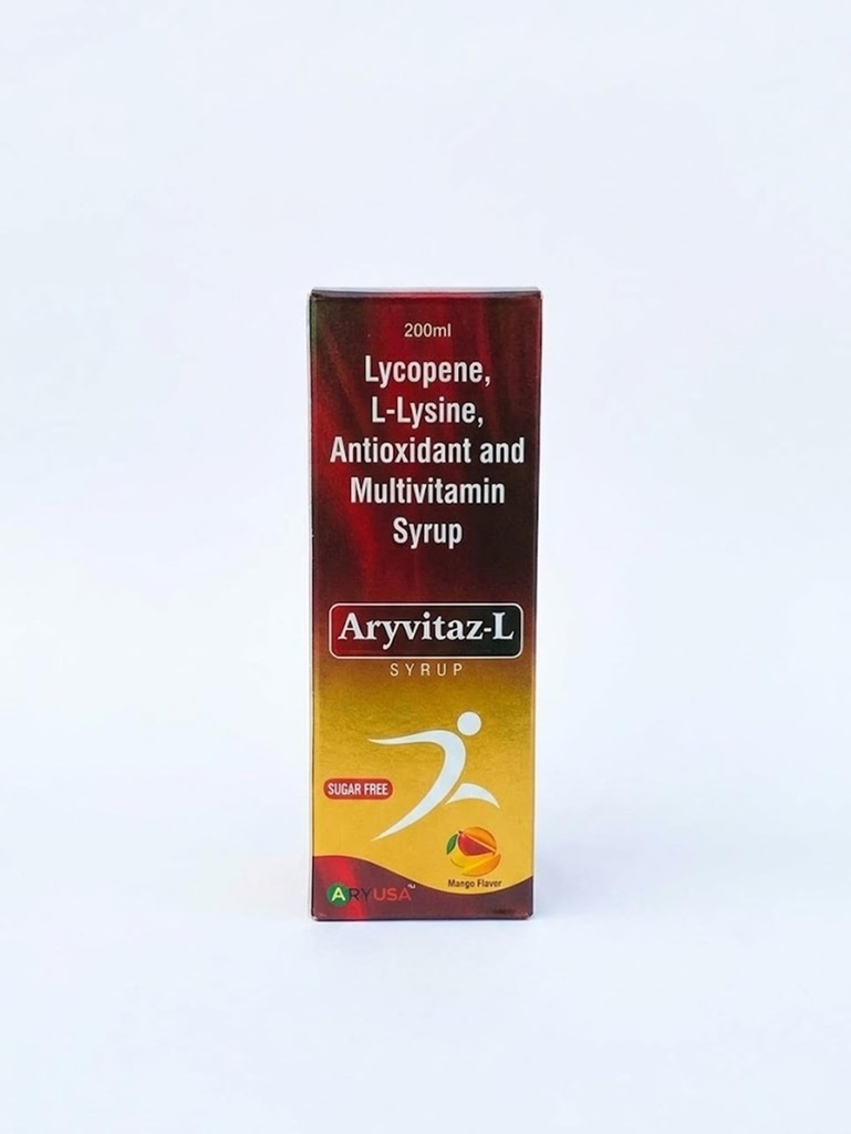 ARYVITAZ-L Syrup 200ml Multivitamin & Lycopene with L-Lysine