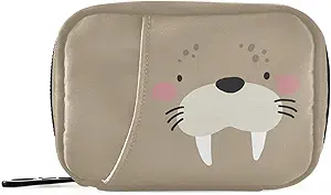 Cute Sea Lion Pill Box 7 Day Pill Case Bag Travel Pill Organizer Bag avec zipper Pill Bag Portable Weekly Case Compact Size for Vitamin Supplement Holder