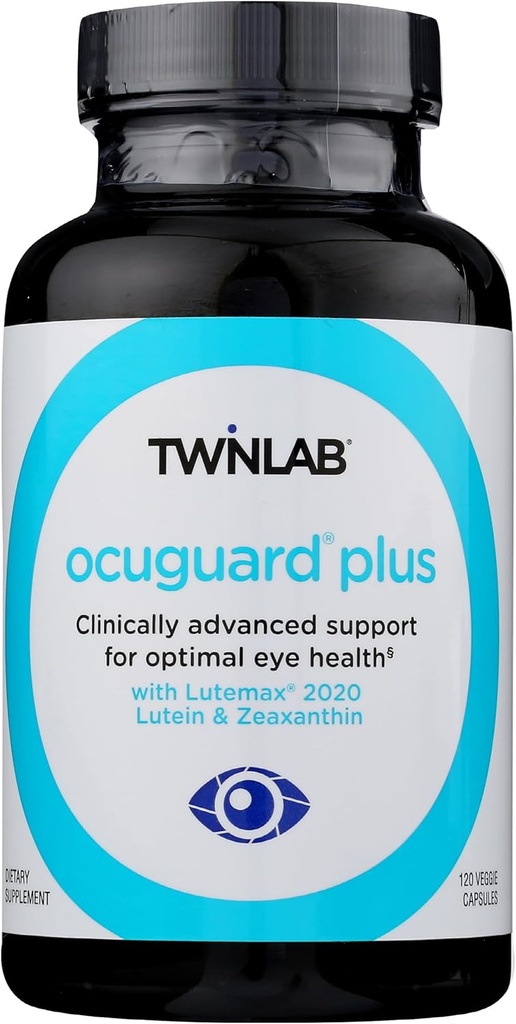 Twinlab Ocuguard Plus - Supplément pour les yeux avec Zinc, Vitamine A, C & D - 120 Capsules de Veggie