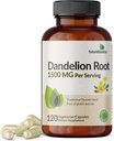 Futurebiotics Dandelion Root 1500 MG par portion d'herbe diurétique traditionnelle, non-OGM, 120 capsules végétariennes